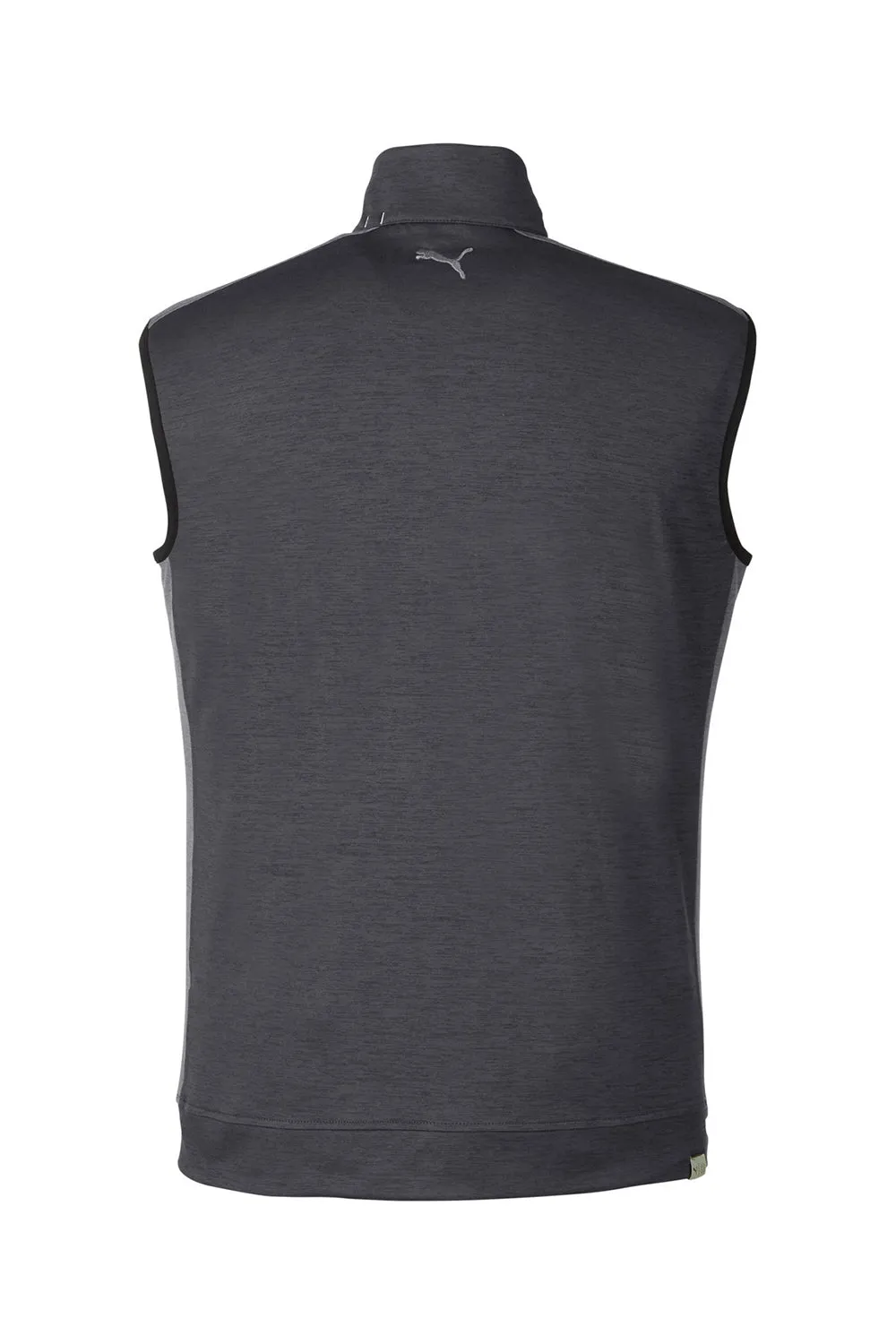 Puma Mens Cloudspun T7 Moisture Wicking Full Zip Vest - Heather Black/Quiet Shade Grey