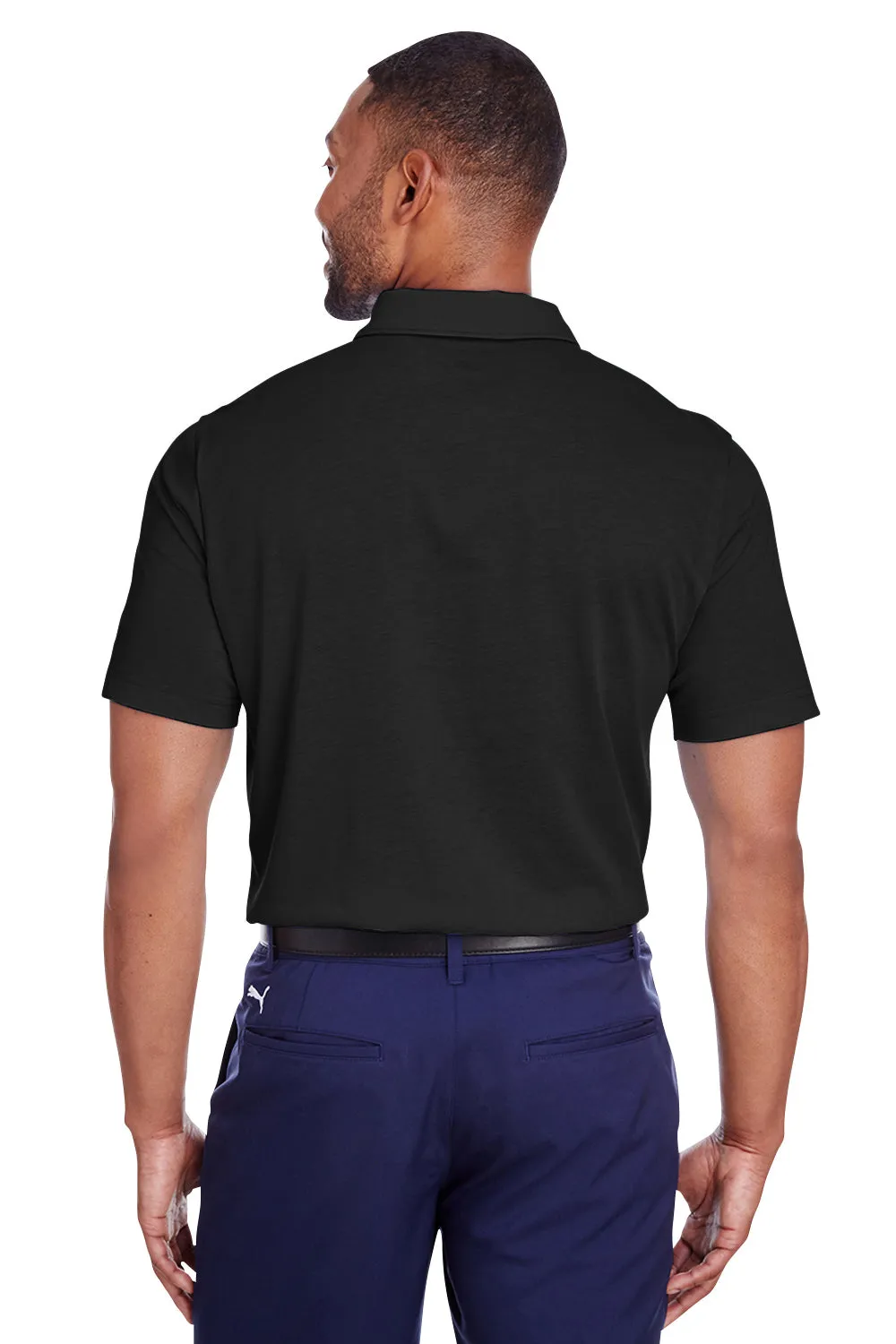 Puma Mens Fusion Performance Moisture Wicking Short Sleeve Polo Shirt - Black