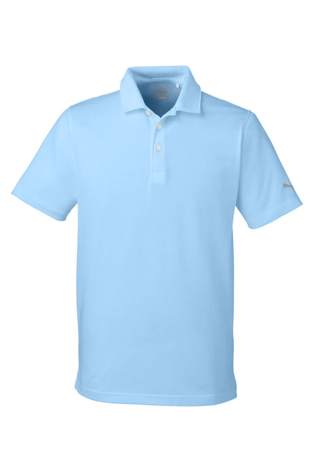Puma Mens Fusion Performance Moisture Wicking Short Sleeve Polo Shirt - Blue Bell