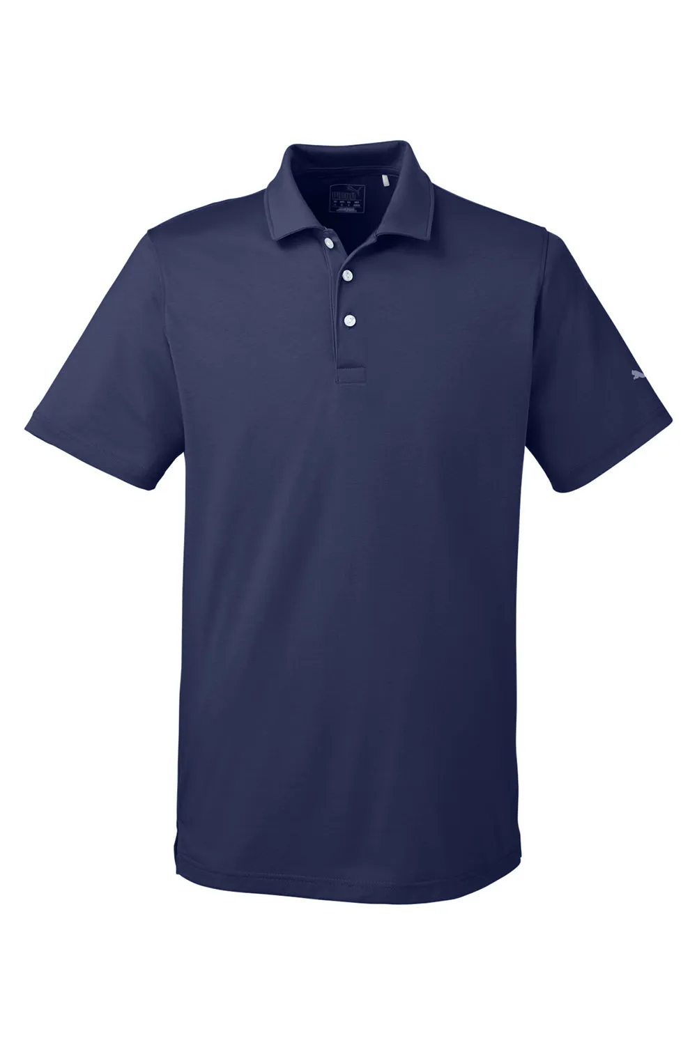 Puma Mens Fusion Performance Moisture Wicking Short Sleeve Polo Shirt - Peacoat Blue