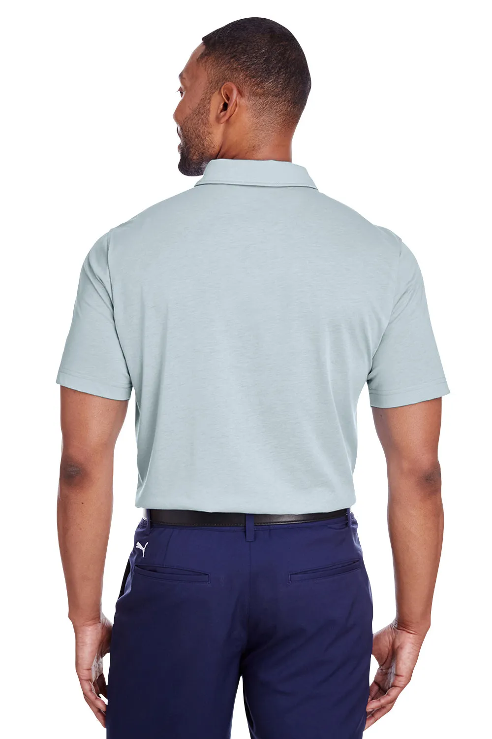 Puma Mens Fusion Performance Moisture Wicking Short Sleeve Polo Shirt - Quarry Grey