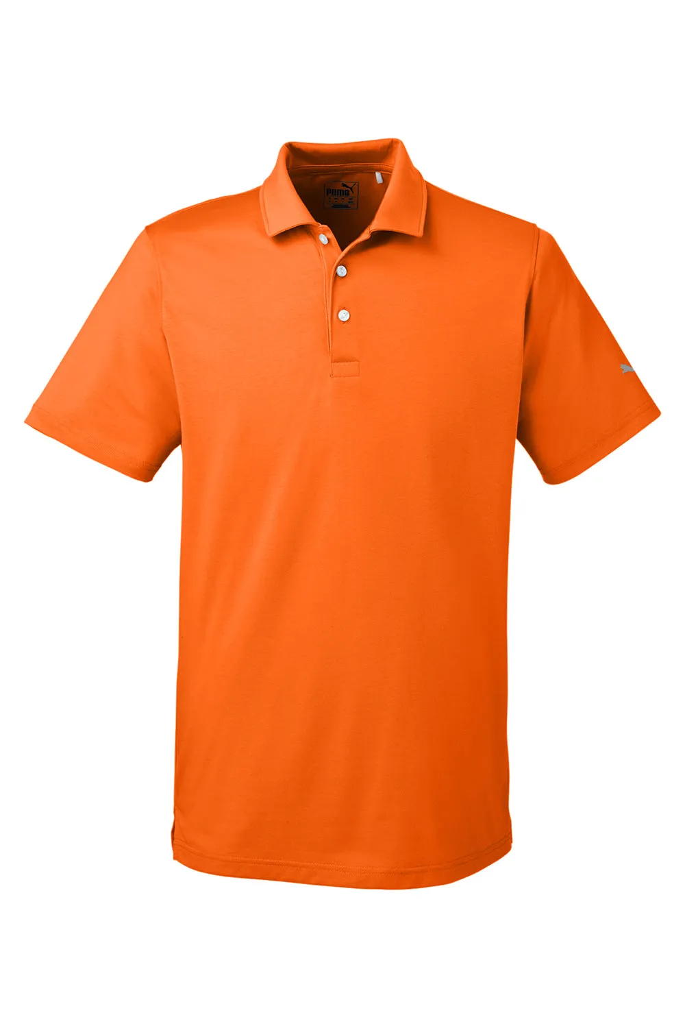 Puma Mens Fusion Performance Moisture Wicking Short Sleeve Polo Shirt - Vibrant Orange