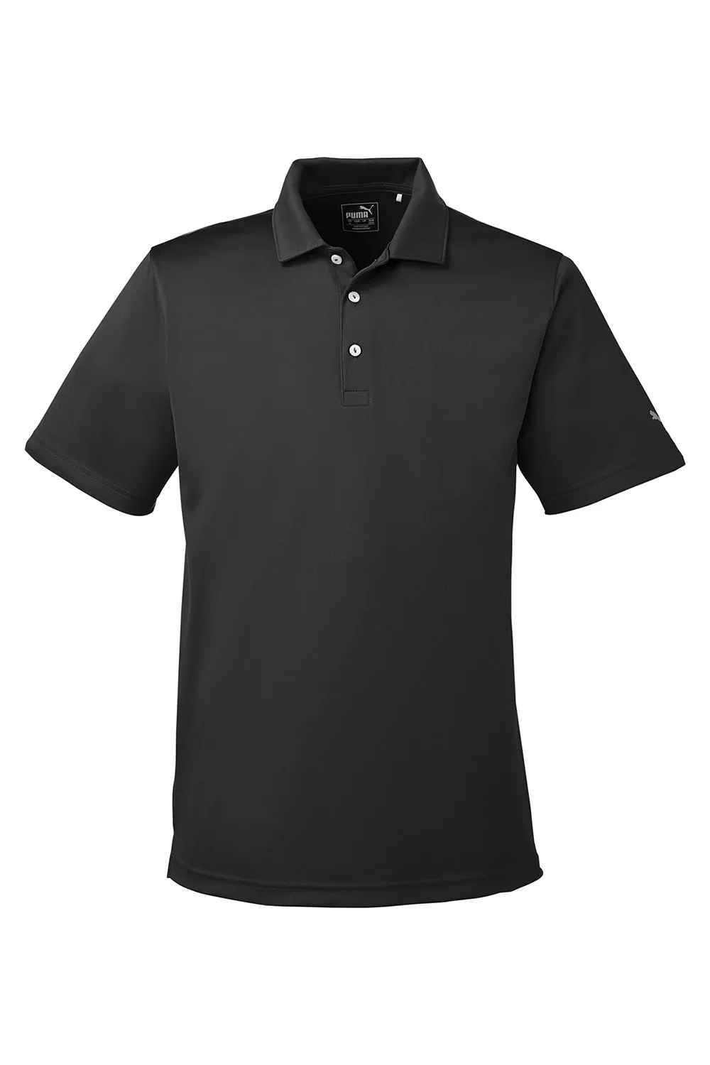 Puma Mens Icon Performance Moisture Wicking Short Sleeve Polo Shirt - Black