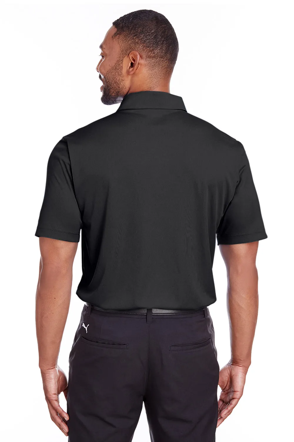 Puma Mens Icon Performance Moisture Wicking Short Sleeve Polo Shirt - Black