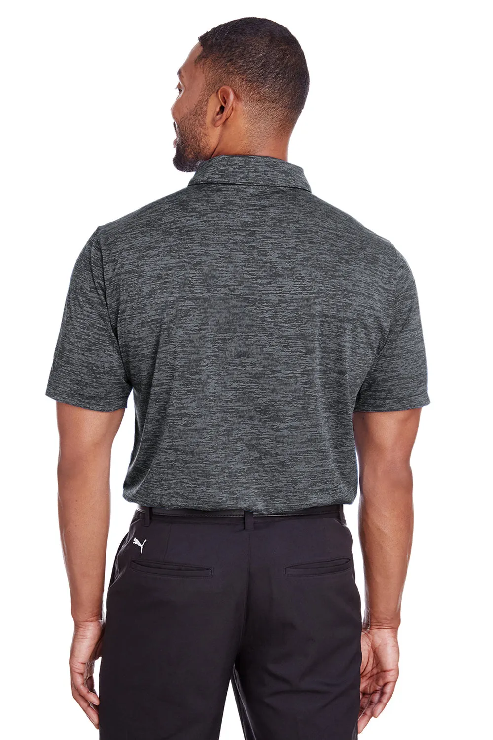Puma Mens Icon Performance Moisture Wicking Short Sleeve Polo Shirt - Black