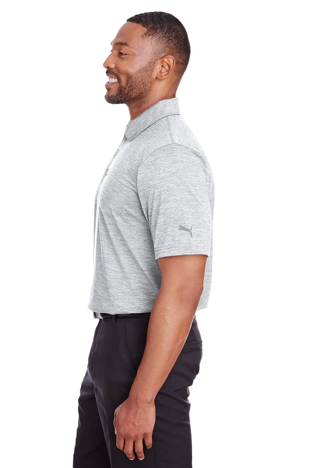 Puma Mens Icon Performance Moisture Wicking Short Sleeve Polo Shirt - Bright White