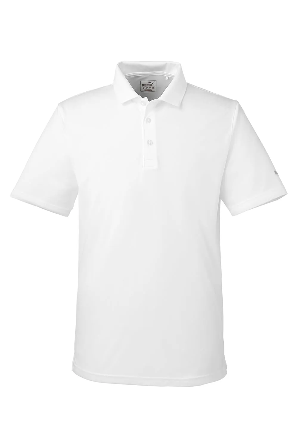 Puma Mens Icon Performance Moisture Wicking Short Sleeve Polo Shirt - Bright White