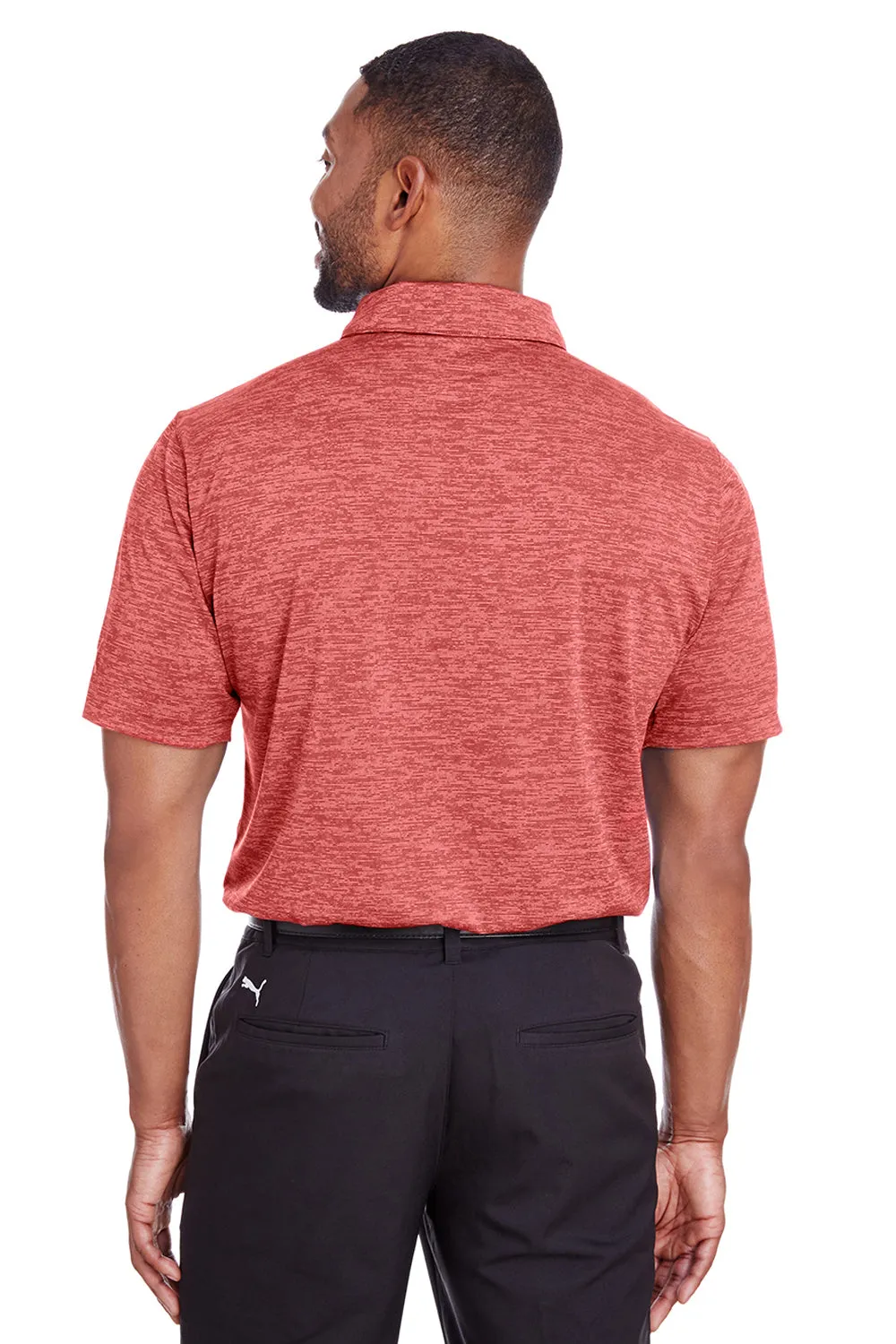 Puma Mens Icon Performance Moisture Wicking Short Sleeve Polo Shirt - High Risk Red
