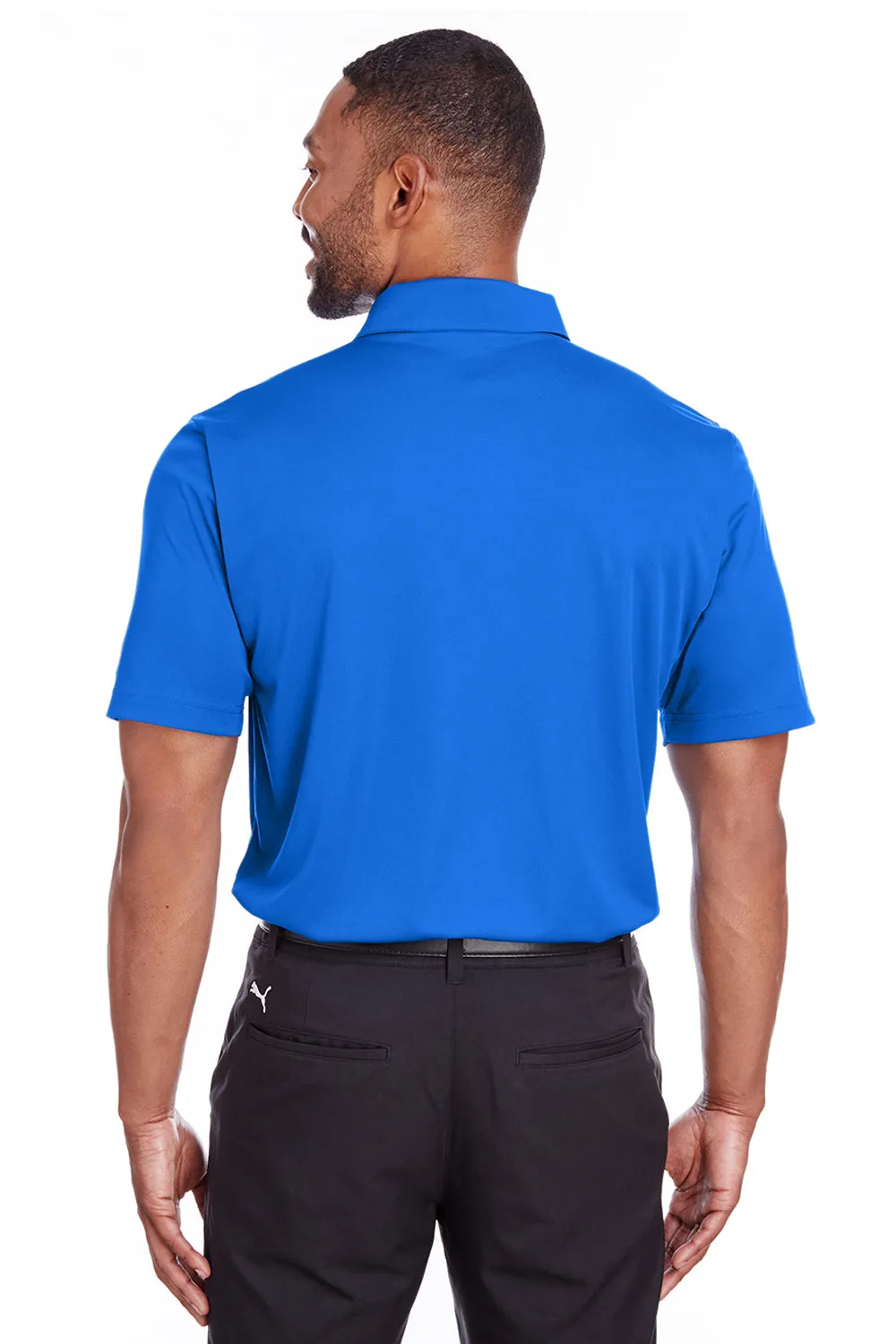 Puma Mens Icon Performance Moisture Wicking Short Sleeve Polo Shirt - Lapis Blue