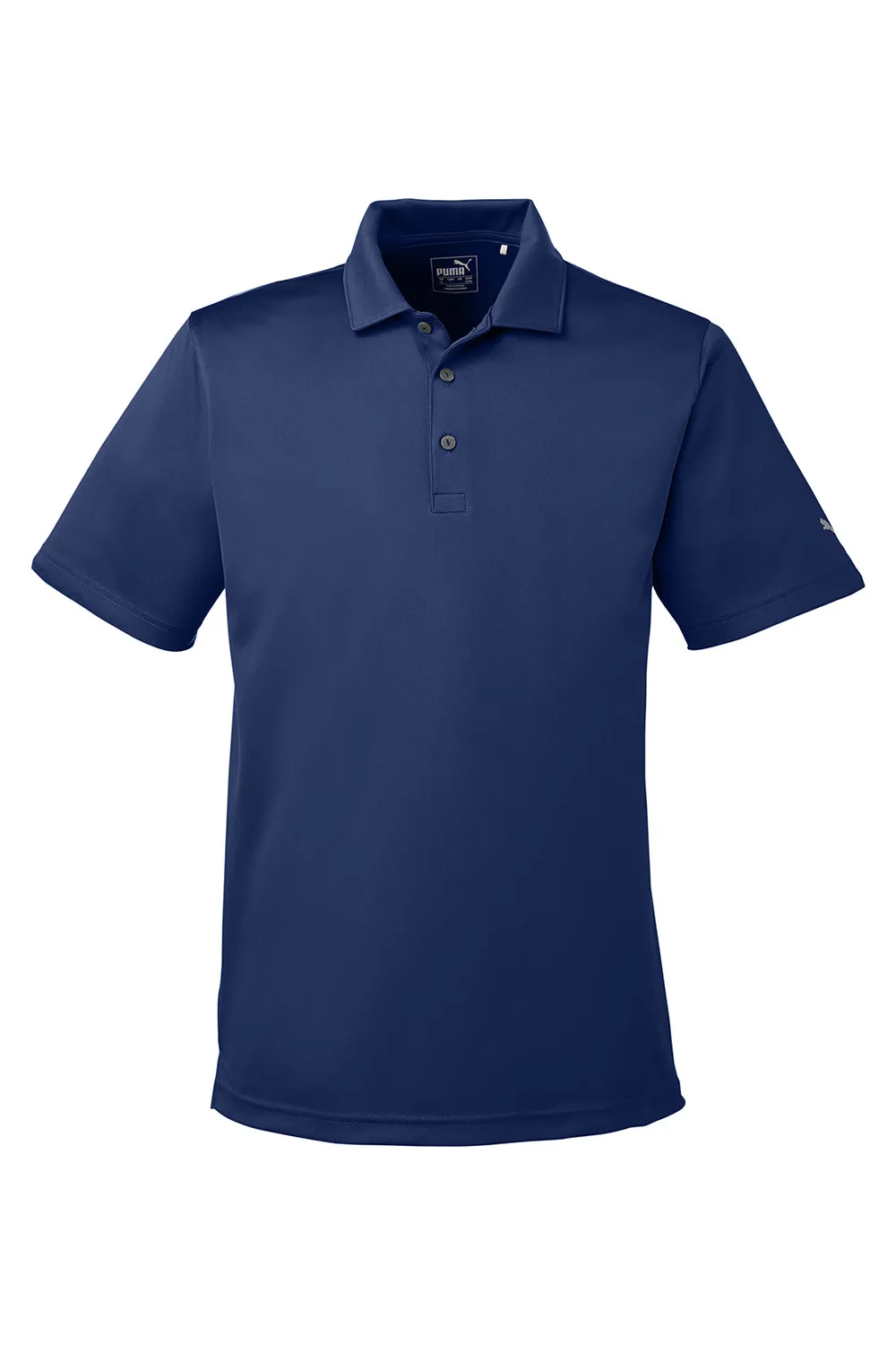 Puma Mens Icon Performance Moisture Wicking Short Sleeve Polo Shirt - Peacoat Blue