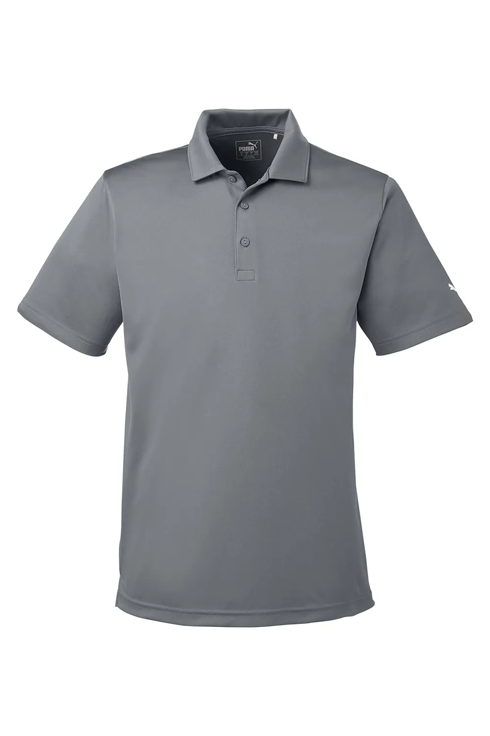 Puma Mens Icon Performance Moisture Wicking Short Sleeve Polo Shirt - Quiet Shade Grey