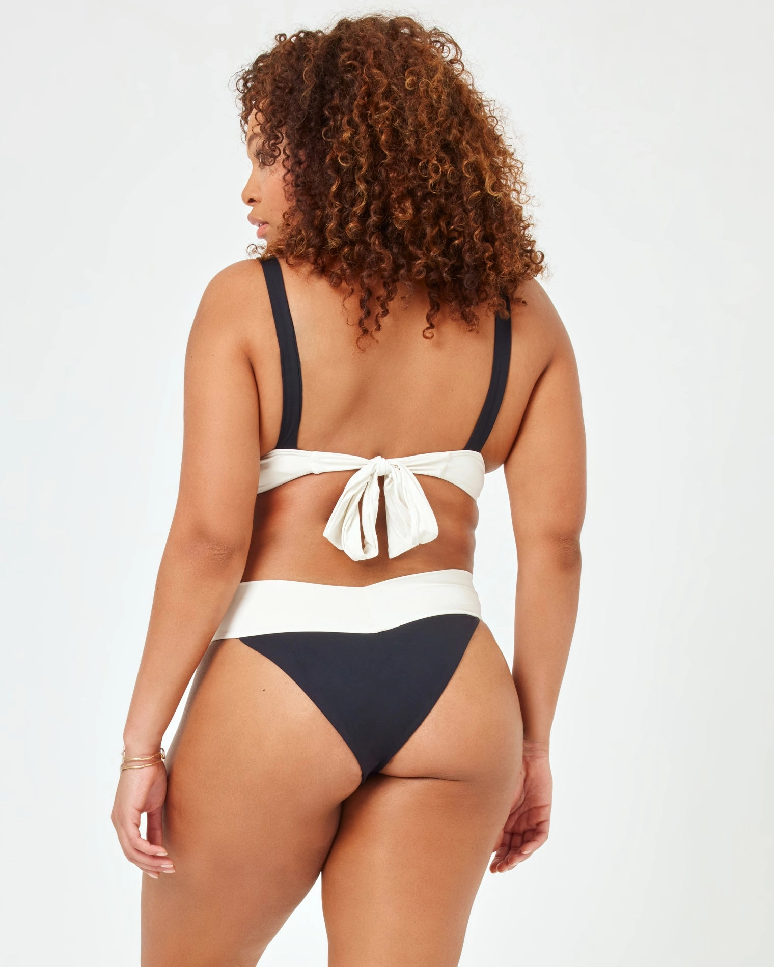 Quinn Bikini Bottom - Black-Cream