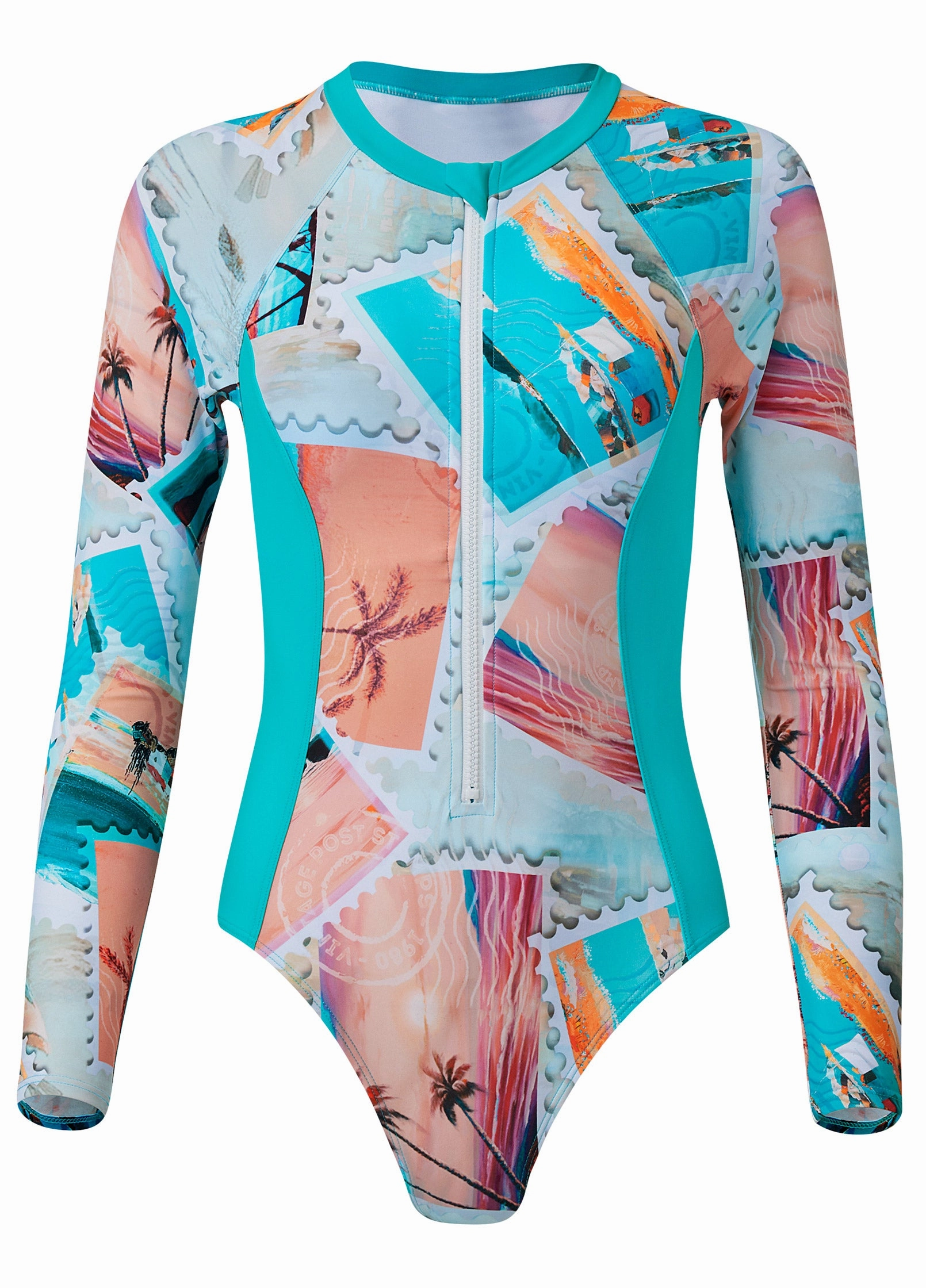 RASH GUARD ONE-PIECE - Vacation Letter