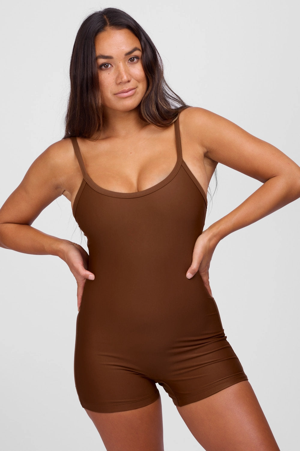 Rebecca Romper One Piece Swimsuit - Coconut