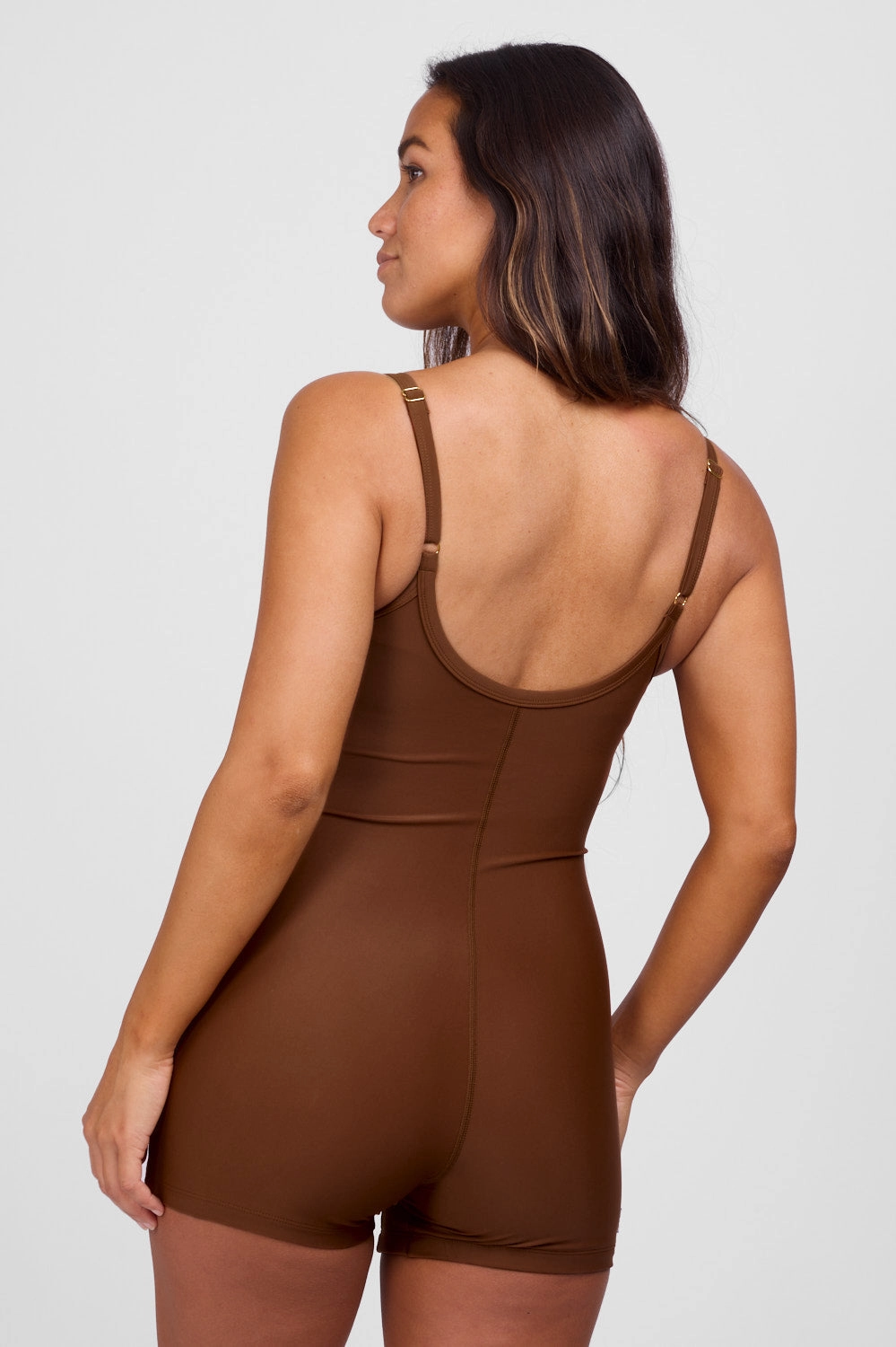 Rebecca Romper One Piece Swimsuit - Coconut