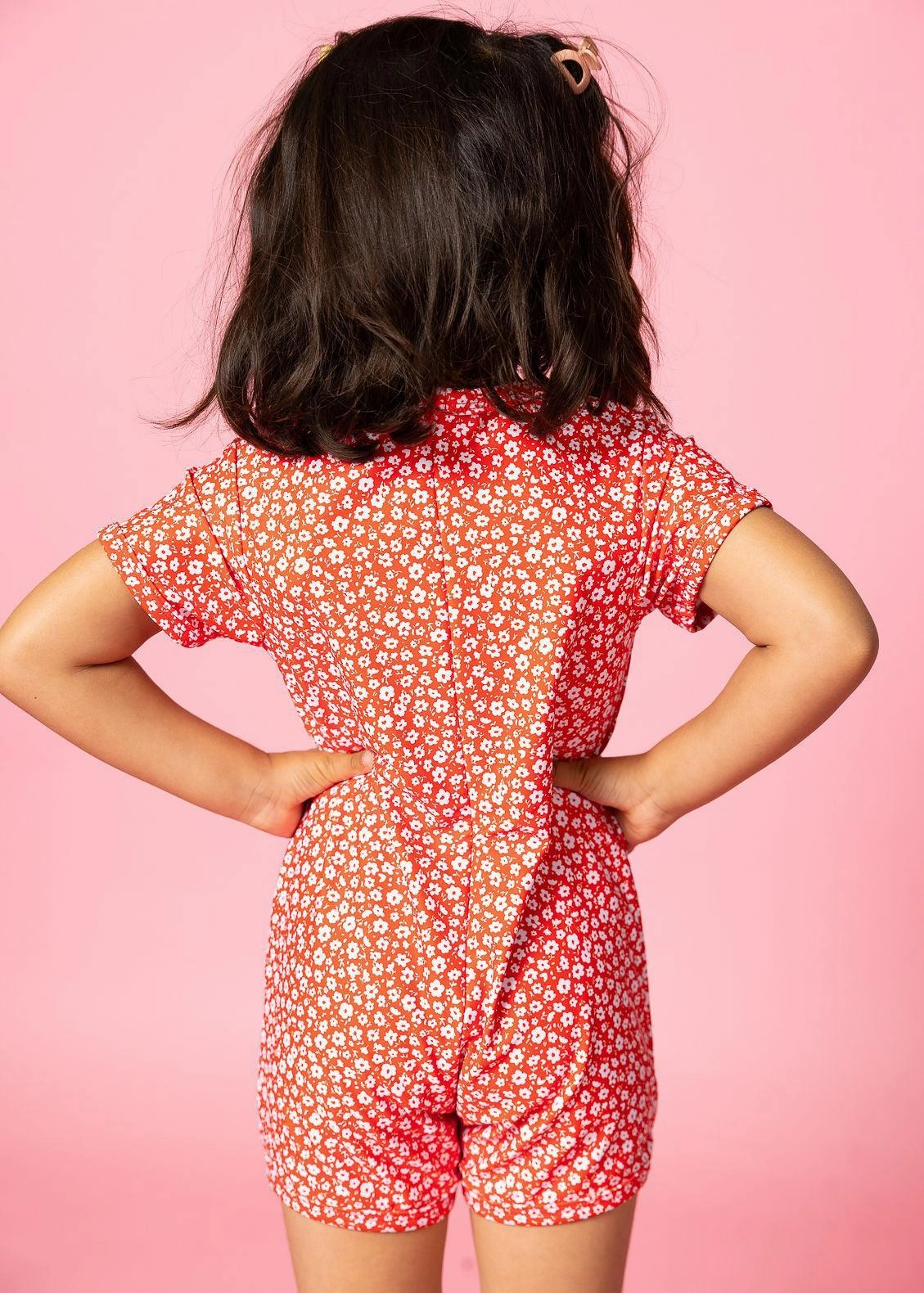 Red Ditsy Floral | Mini Shorties Rashguard (Unisex)