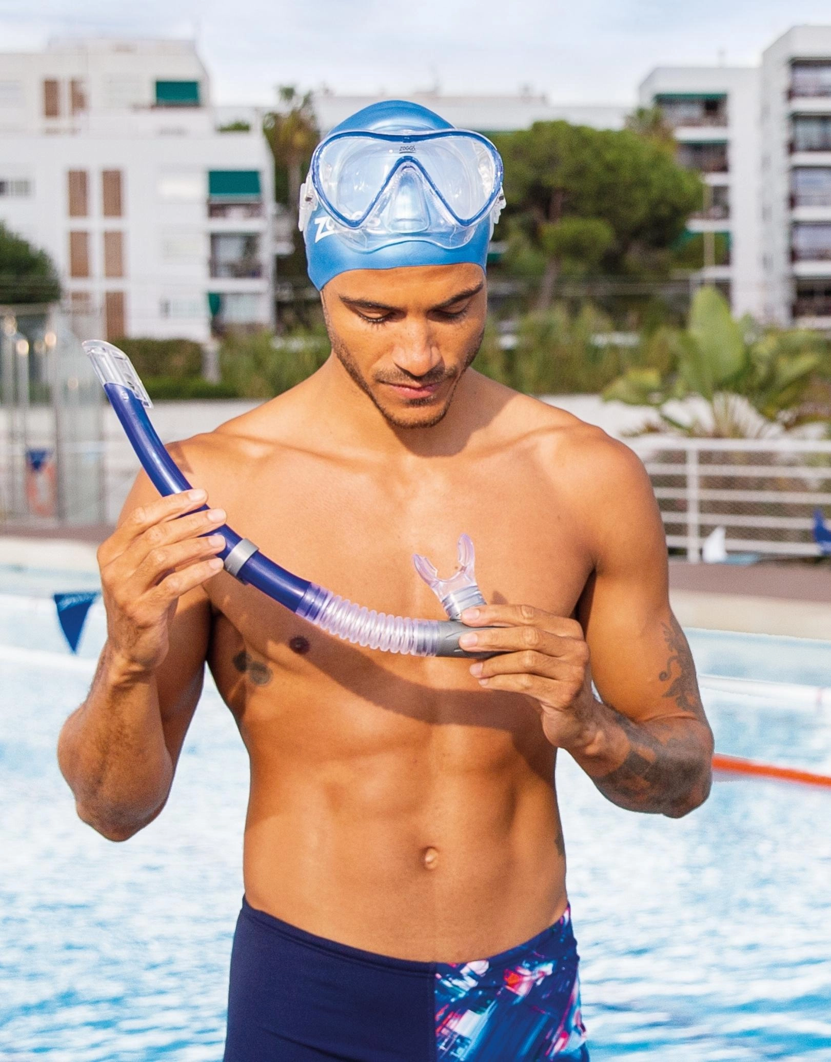 Reef Explorer Snorkel Set - Clear / Blue
