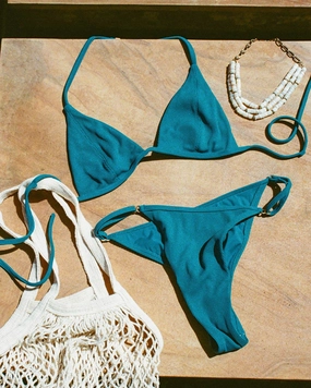 Remi Bikini Bottom - Mediterranean ruched bikini bottoms, hipster swimwear bottoms