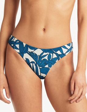 Retreat Regular Cheeky Bikini Pant - Lagoon adjustable swim bottoms women, flattering bikini bottoms