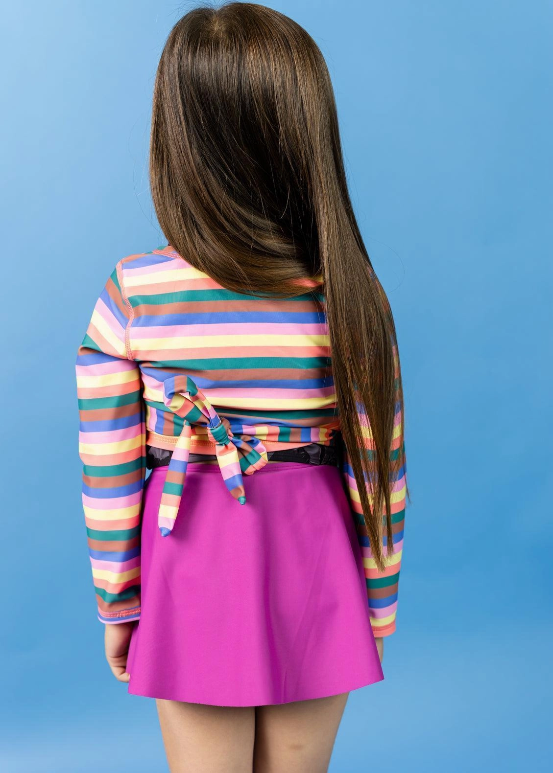 Retro Stripe | Mini Wrap Top Rashguard