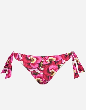 Revelation Tie Side Bikini Pant - Pansy Pink adjustable swim bottoms women, flattering bikini bottoms