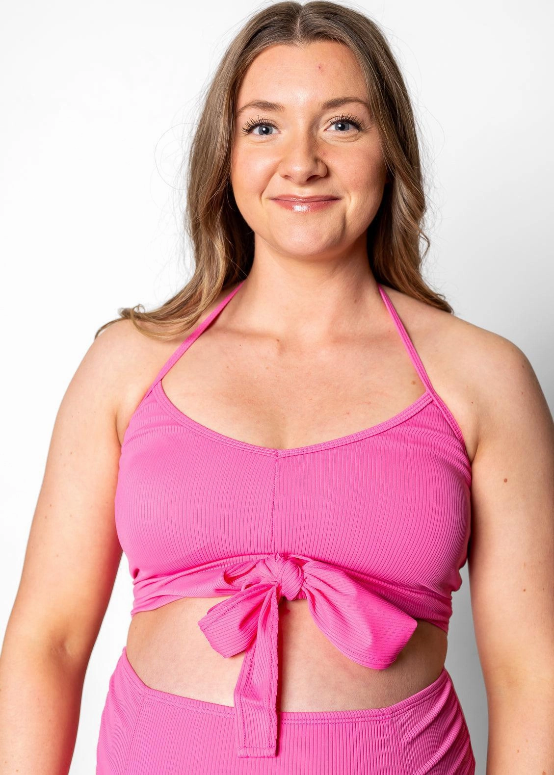 Ribbed Azalea Pink | Maternity Bottoms