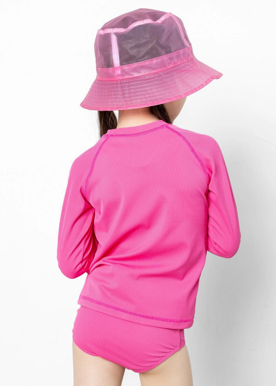Ribbed Azalea Pink | Mini Rashguard Top (Unisex)