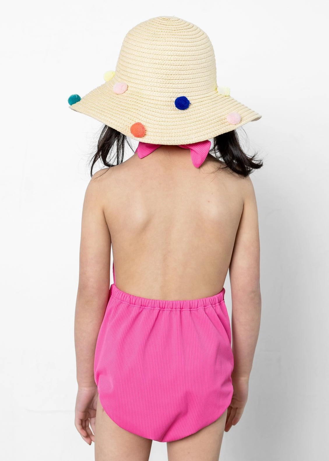 Ribbed Azalea Pink | Mini Romper One-Piece