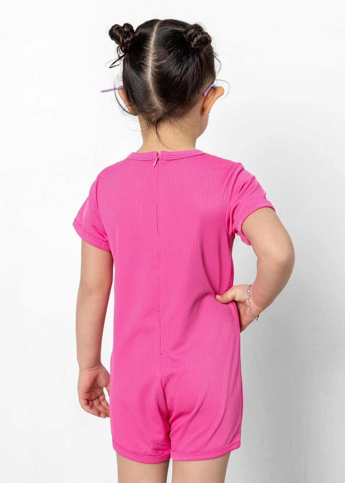 Ribbed Azalea Pink | Mini Shorties Rashguard (Unisex)