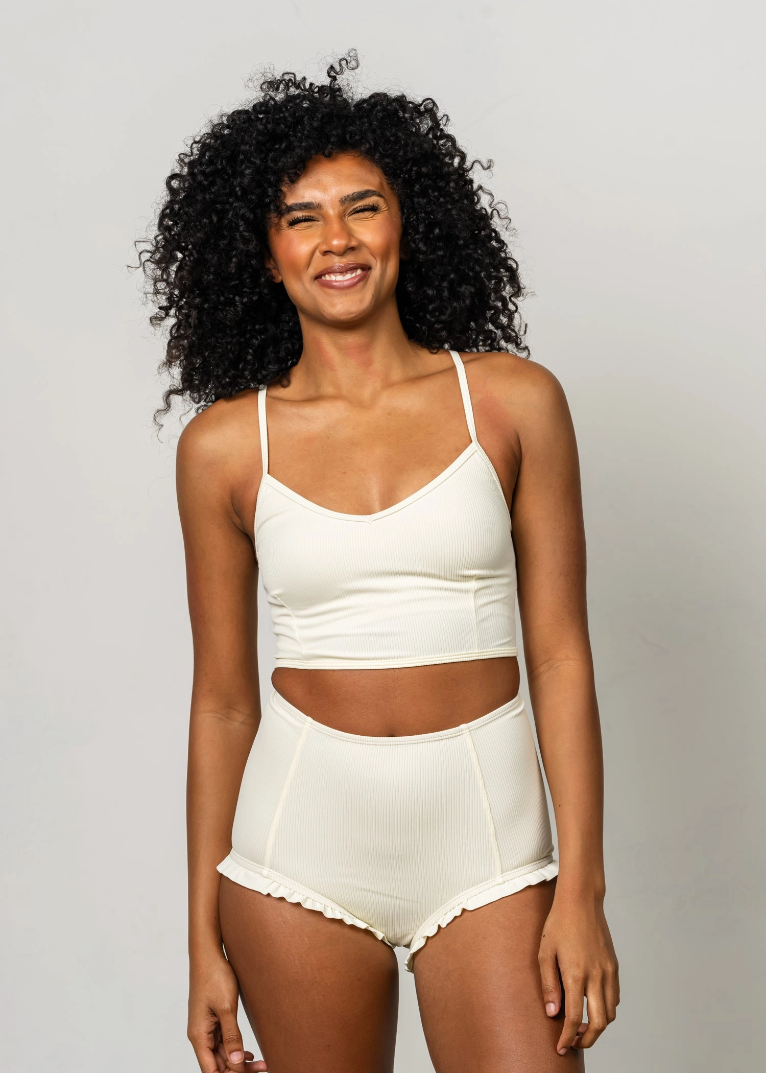 Ribbed Ivory | All Ruffled Up Bottoms