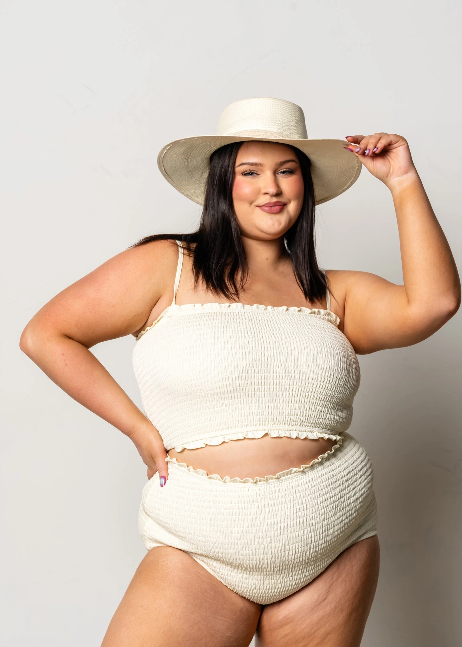 Ribbed Ivory | Bandeau Top