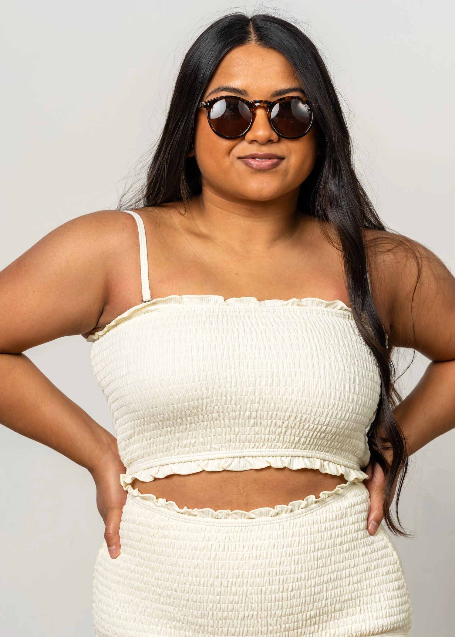Ribbed Ivory | Bandeau Top