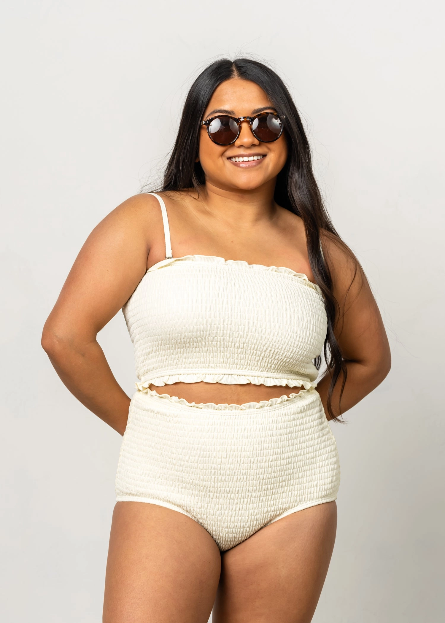 Ribbed Ivory | Bandeau Top