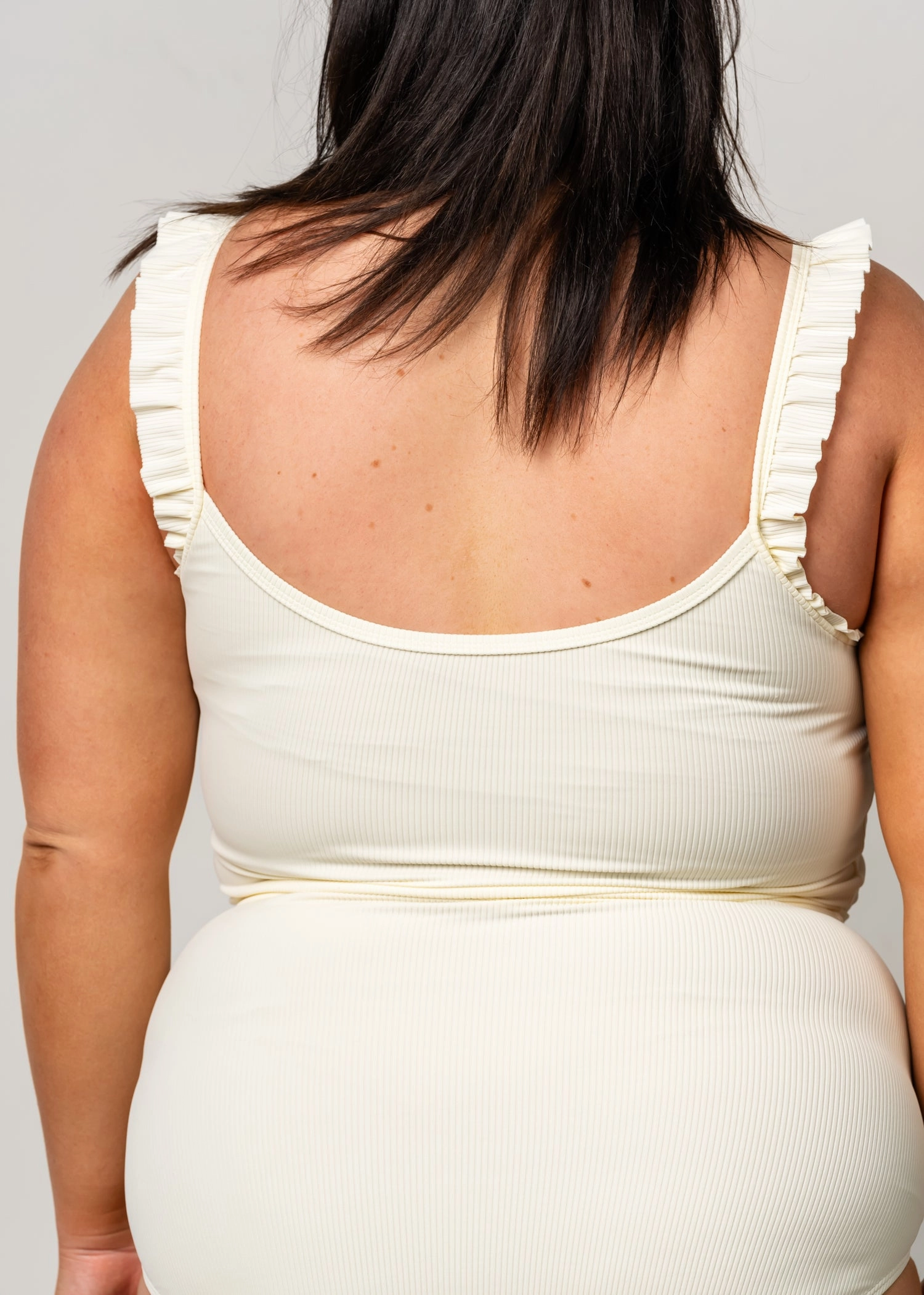 Ribbed Ivory | Flutter Top