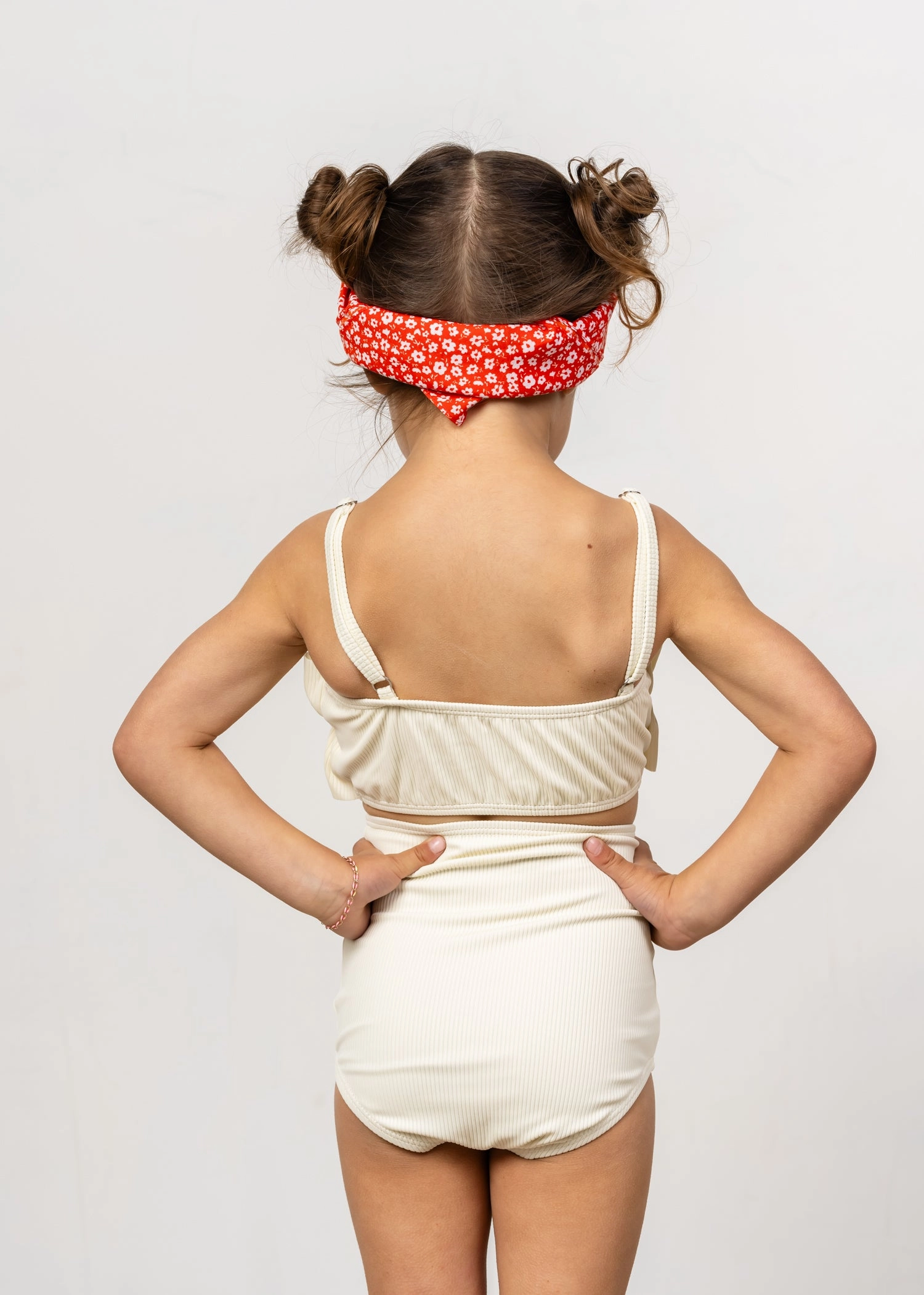 Ribbed Ivory | Mini Oversized Ruffle Top