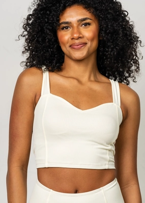 Ribbed Ivory | Original Latter-Back Top tankini swim tops, adjustable bikini tops
