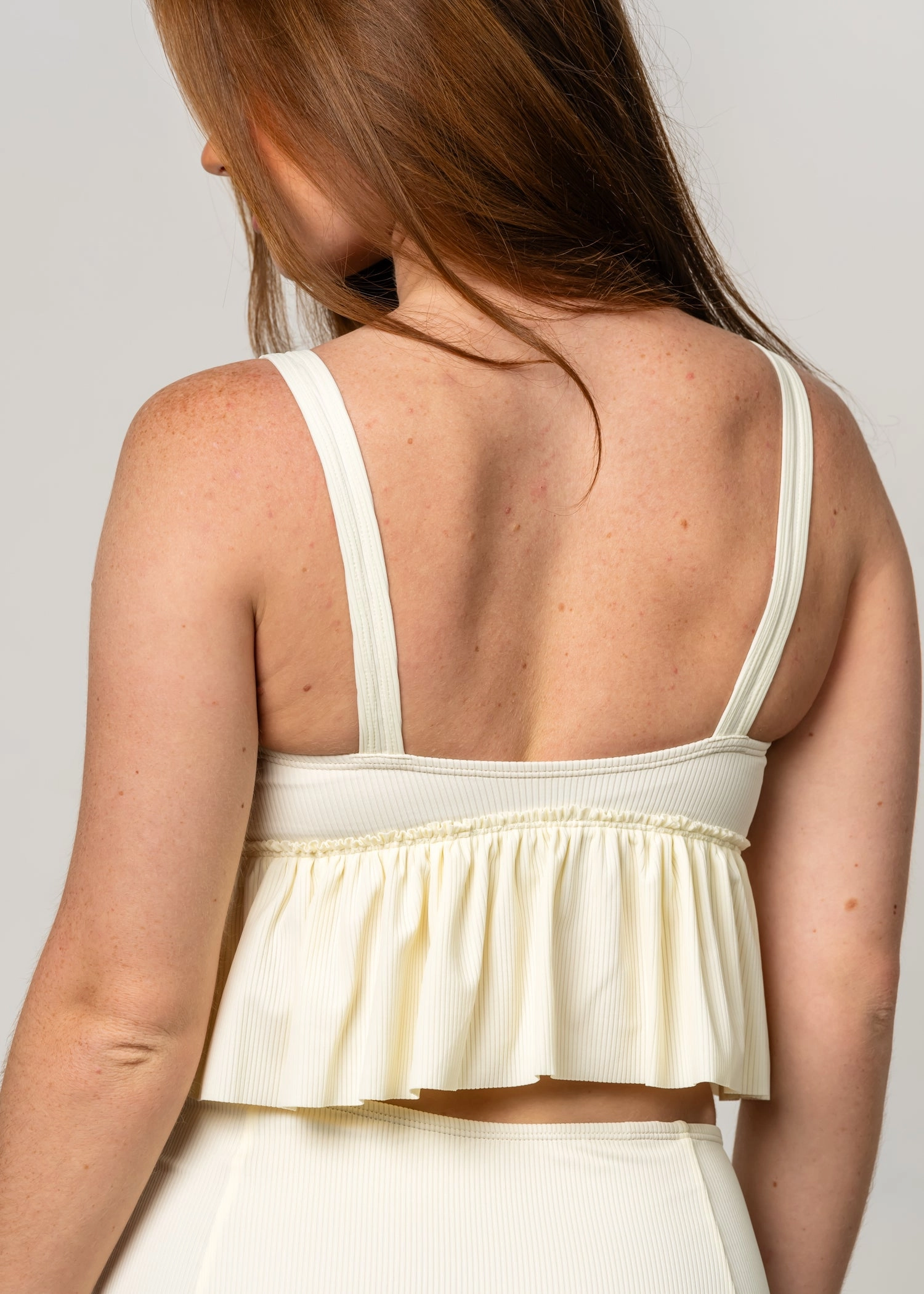 Ribbed Ivory | V-Neck Top