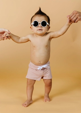 Ribbed Light Mauve | Baby Euro Shorts boys summer swimwear, boys rash guard swim sets