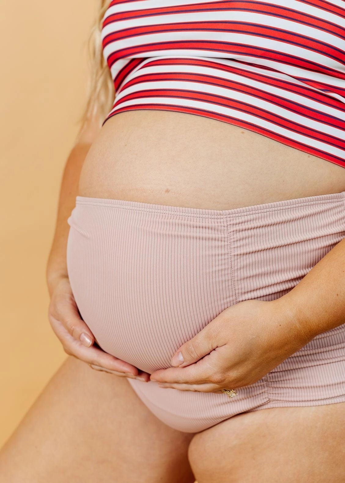 Ribbed Light Mauve | Maternity Bottoms