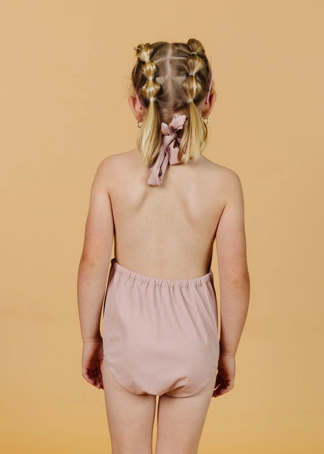 Ribbed Light Mauve | Mini Romper One-Piece