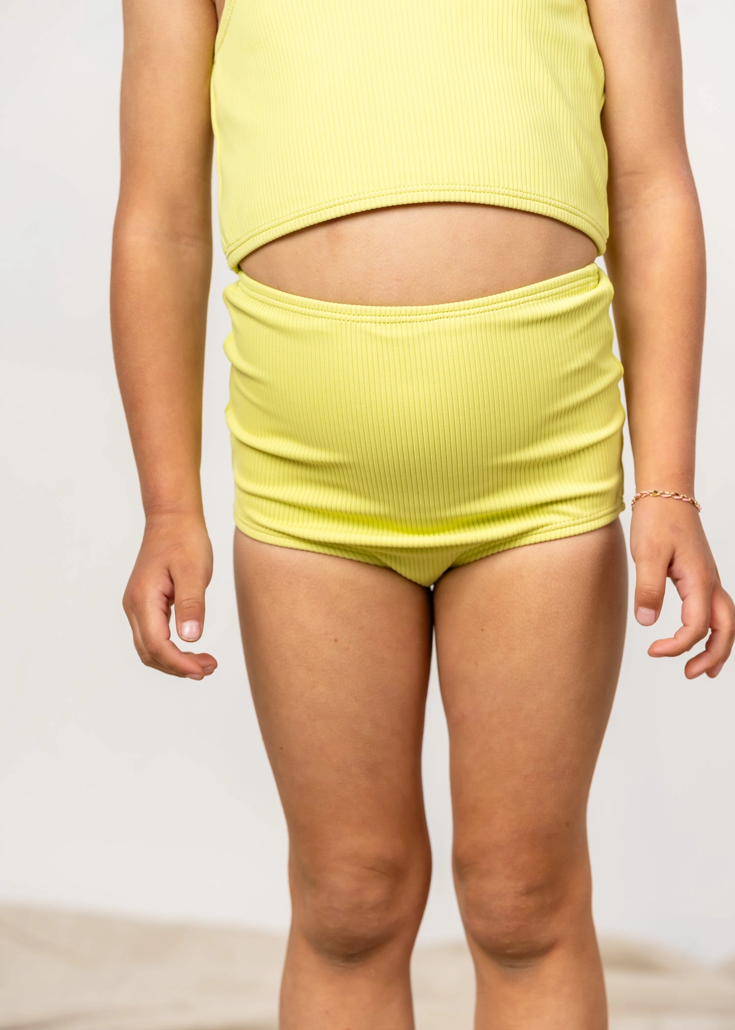 Ribbed Limelight | Mini High-Waisted Bottoms