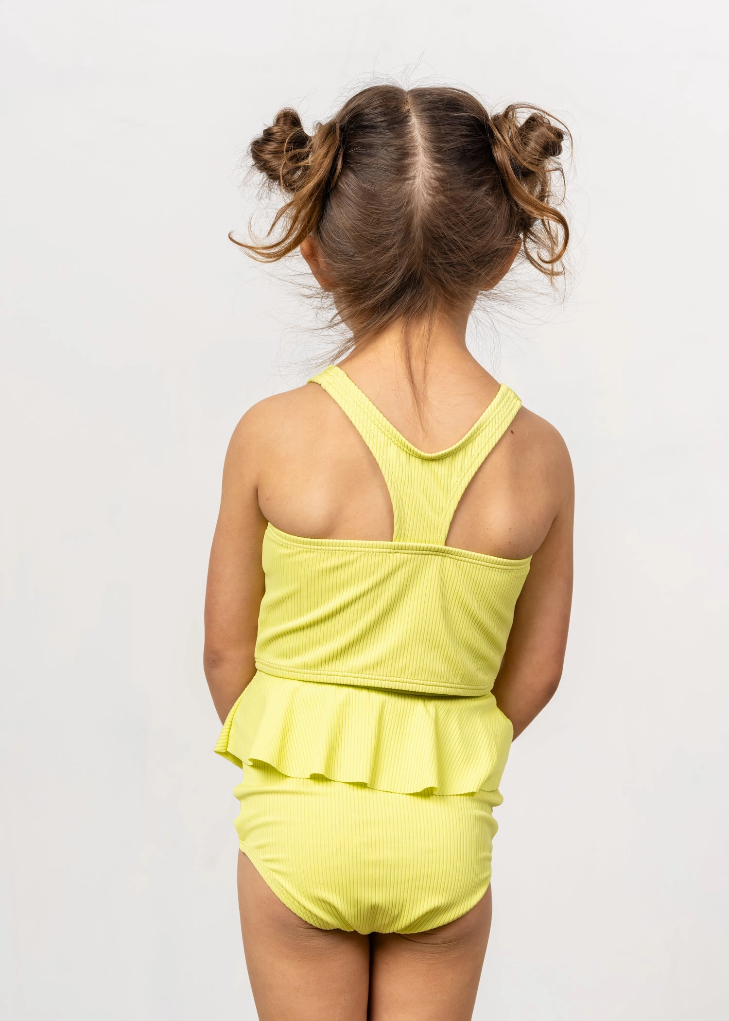Ribbed Limelight | Mini Peplum Bottoms