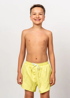 Ribbed Limelight | Youth Retro Shorties boys summer swimwear, boys rash guard swim sets