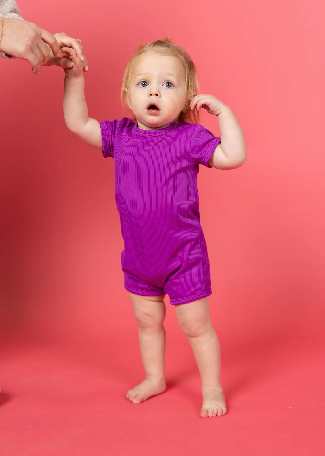 Ribbed Purple | Baby Shorties Rashguard (Unisex)