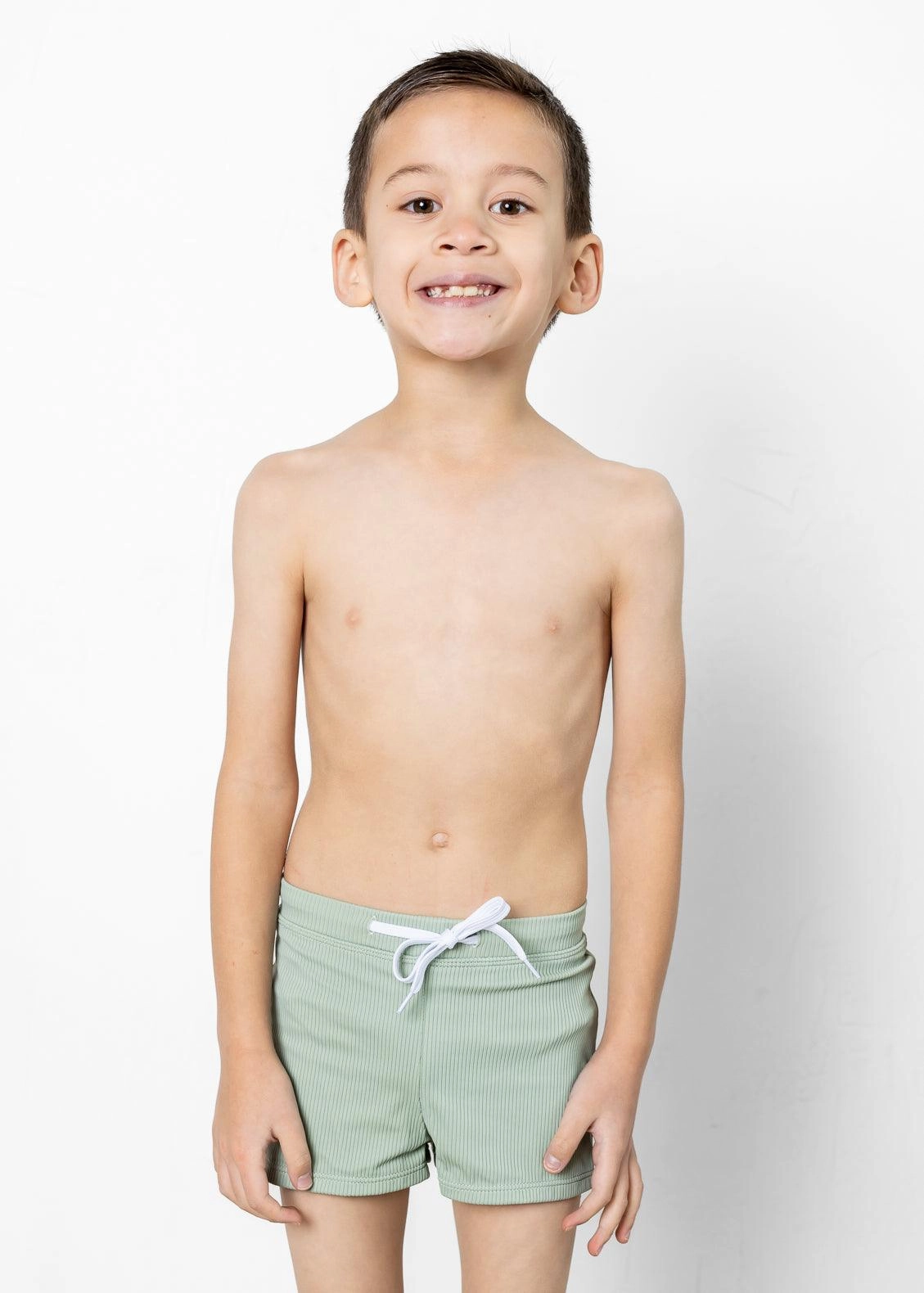 Ribbed Sage | Mini Euro Shorts