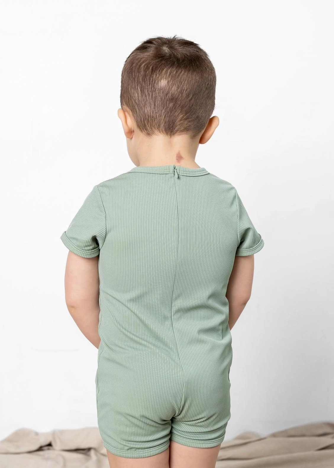 Ribbed Sage | Mini Shorties Rashguard (Unisex)