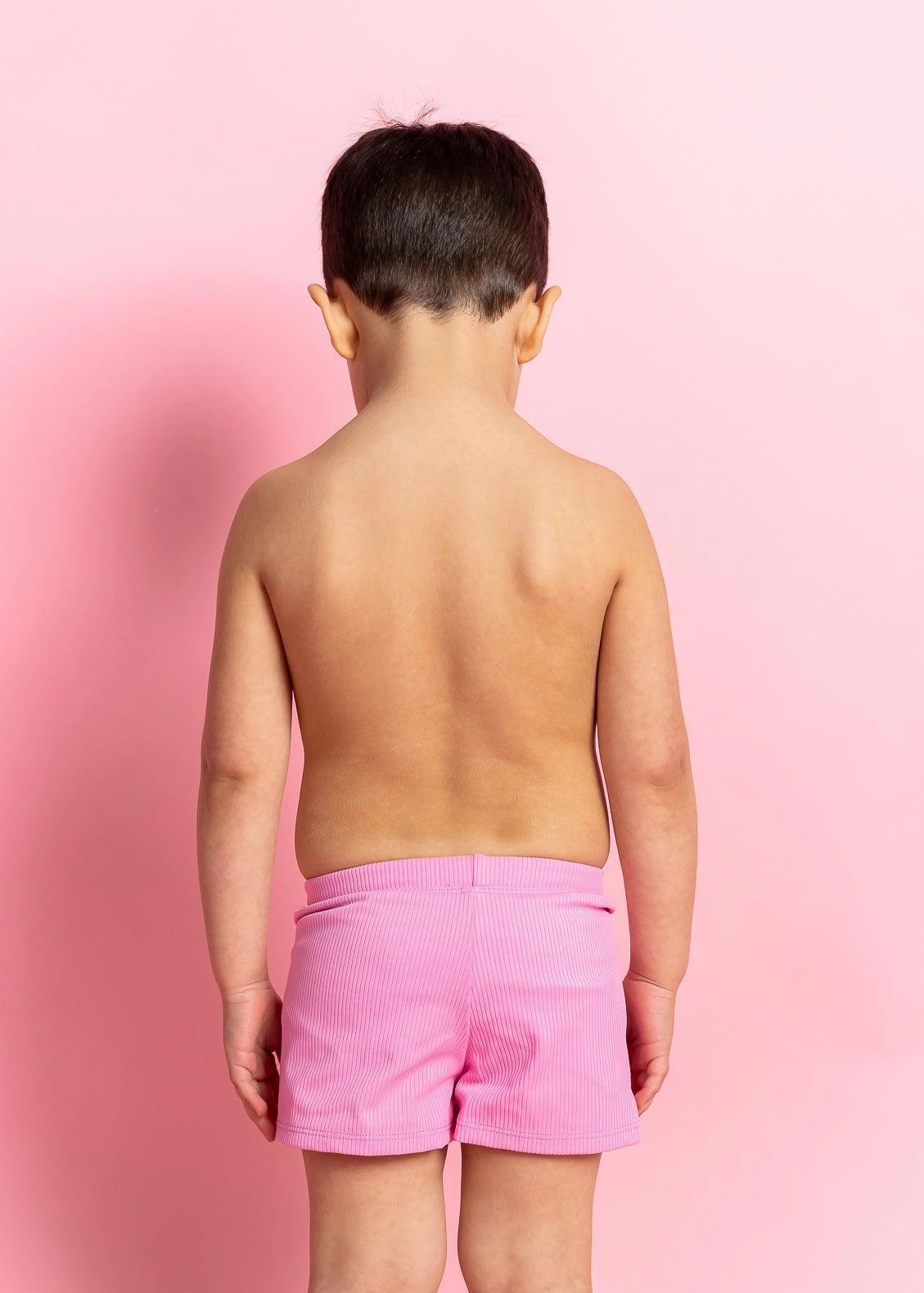 Ribbed Sweet Pink | Mini Euro Shorts