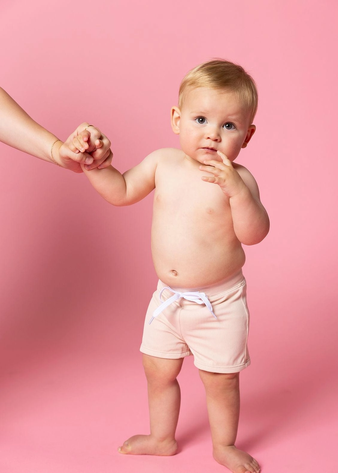 Ribbed Whipped Peach | Baby Euro Shorts