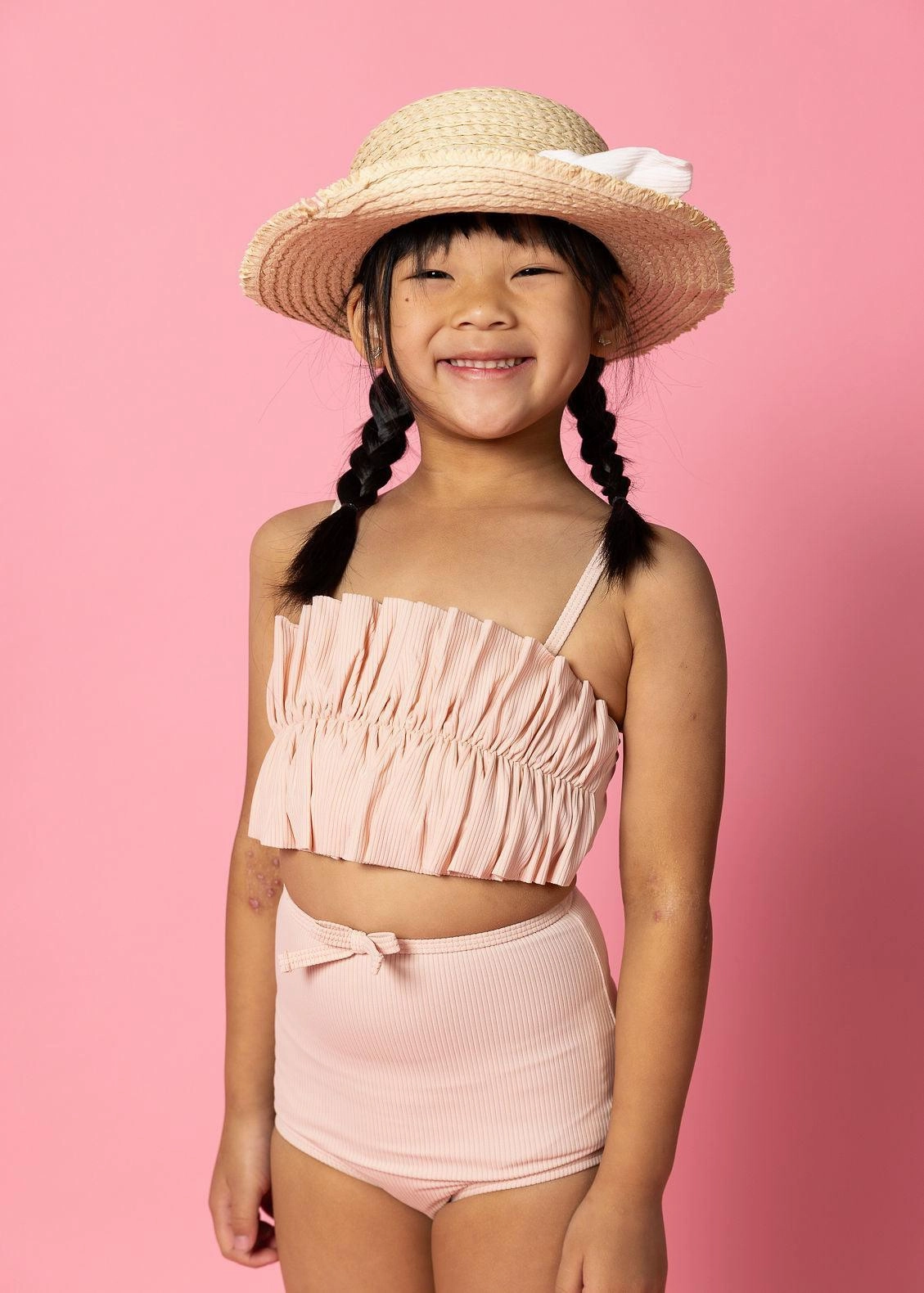 Ribbed Whipped Peach |  Bow Bottoms