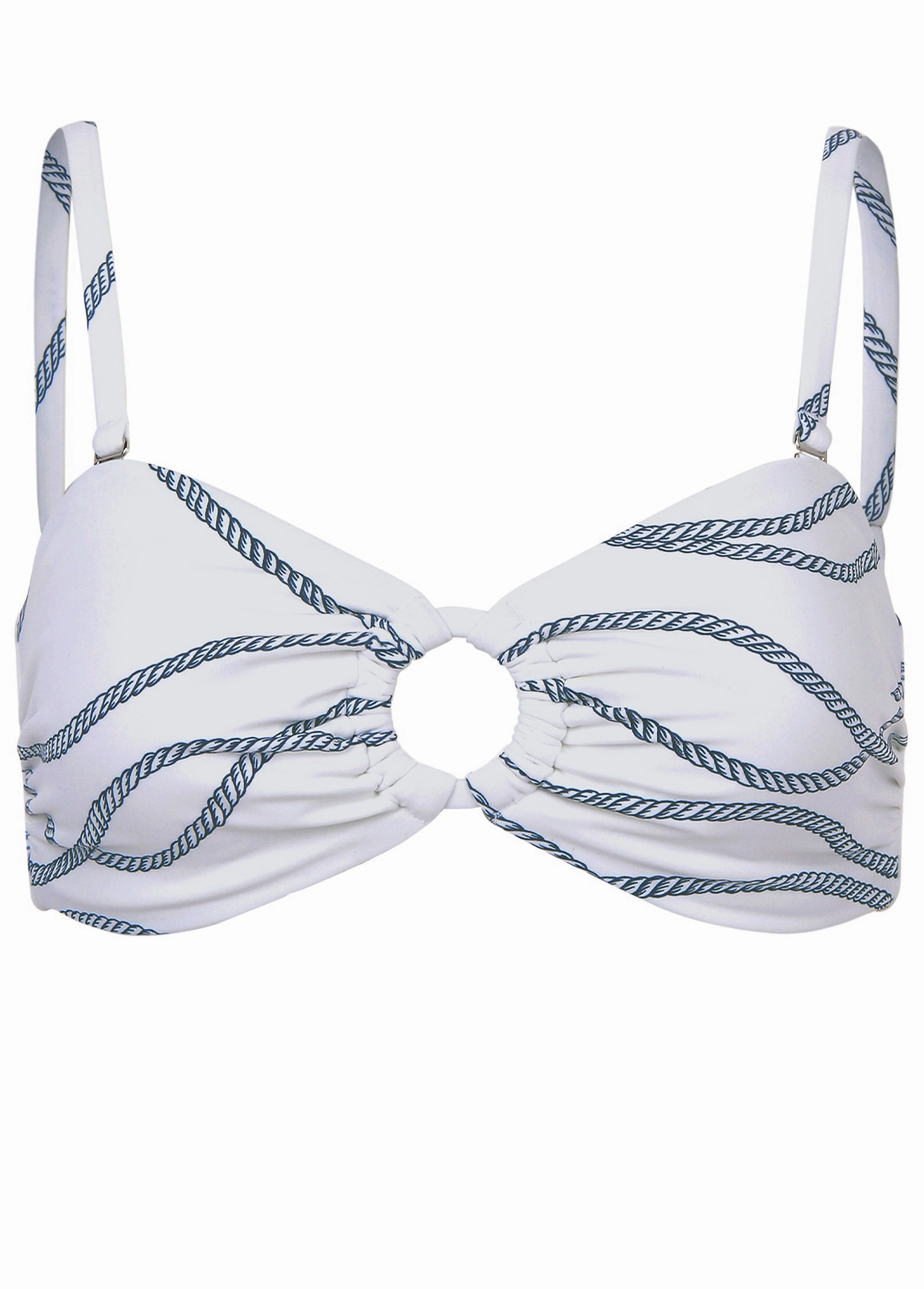 Ring Front Bandeau Top - Nautical Ropes